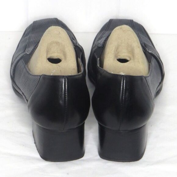 𝅺davos Gomma Italy Black Leather Lizard Print Pumps - Picture 7 of 11